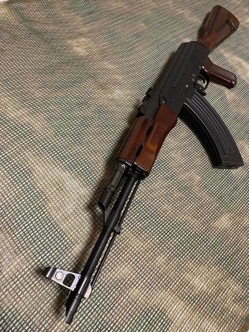 ■マルイ AKM ガスブロ リアルウッドハンドガード ストック付
