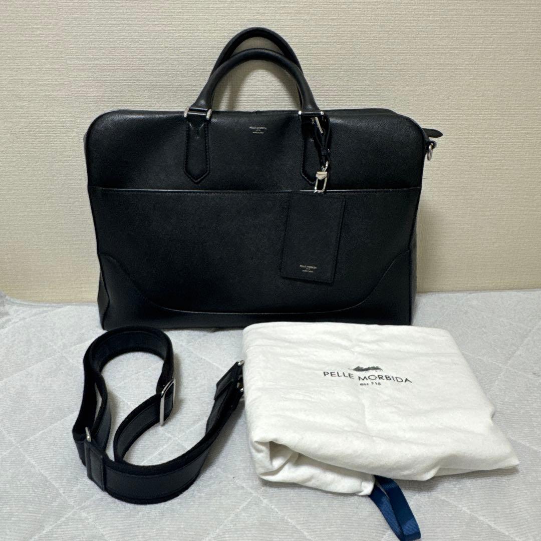 [美品]PELLE MORBIDA CA015-ブリーフバッグ(1室タイプ)