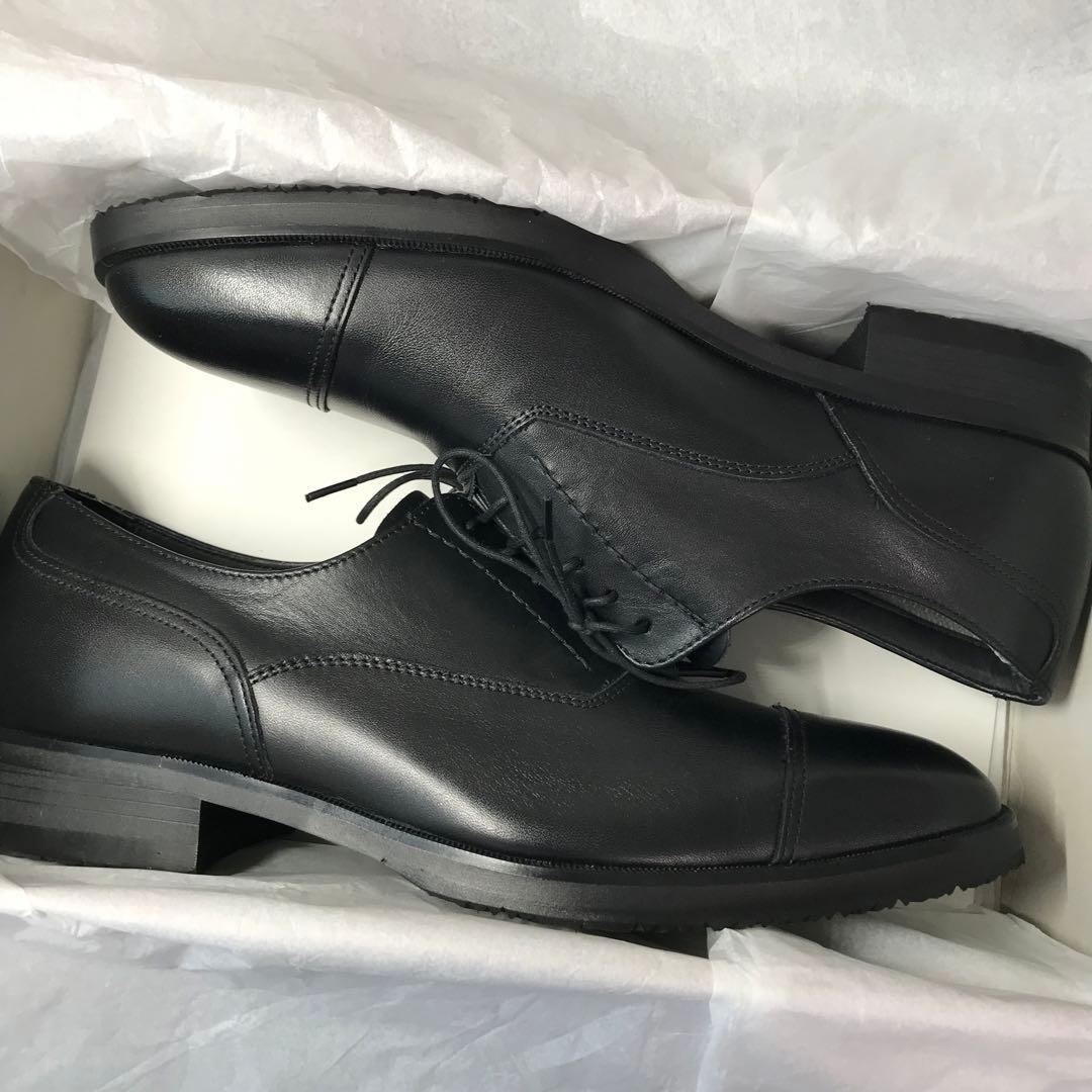 【極美品】リーガル 35HR 幅広25cm 3E 防水 ストレートチップ 黒