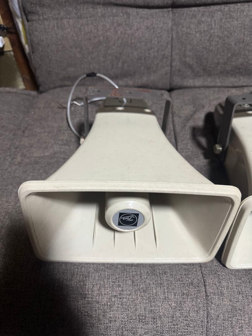 拡声器 2個セット ホワイト ブラケット付き