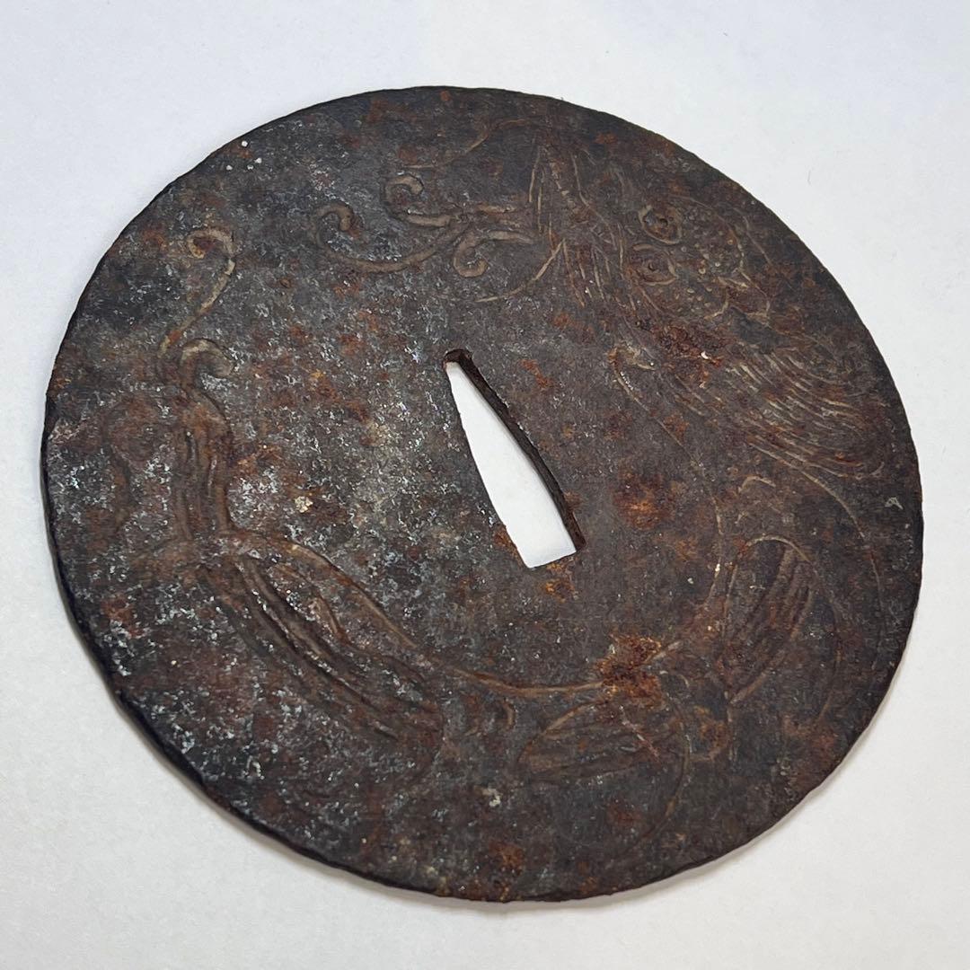 一点もの　鍔　刀装具　日本刀鍔　龍　竜　縁起物　古美術　年代物