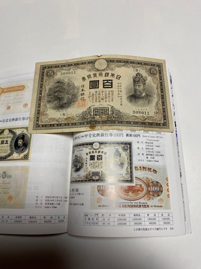 裏紫１００円、本物、紙幣、古銭、お札