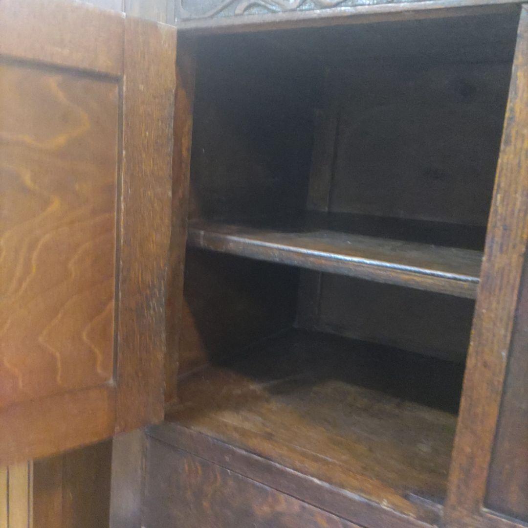 もこもこさん　アンティークの木製ボート 収納 ラック キャビネット