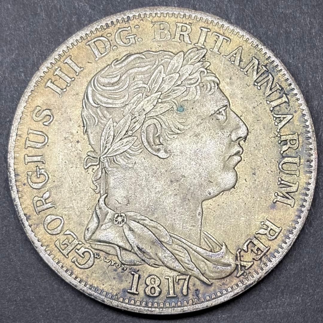 1817 英国 ジョージ3世 クラウン銀貨 26.95g 39.8mm