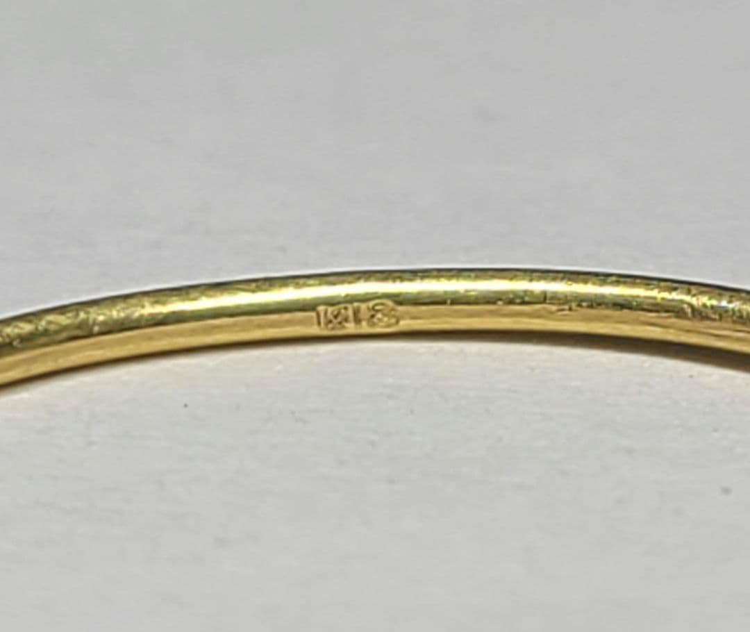 1本でも重ねづけにも可愛いです!!★18金プレーンリング、マット加工★