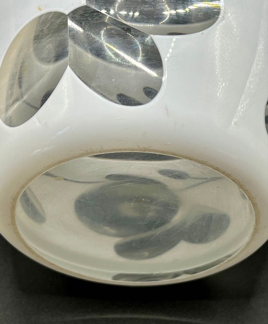 大正ロマン　白被せガラス　切子　盃洗　茶道具　ウランガラス　アンティーク　古道具