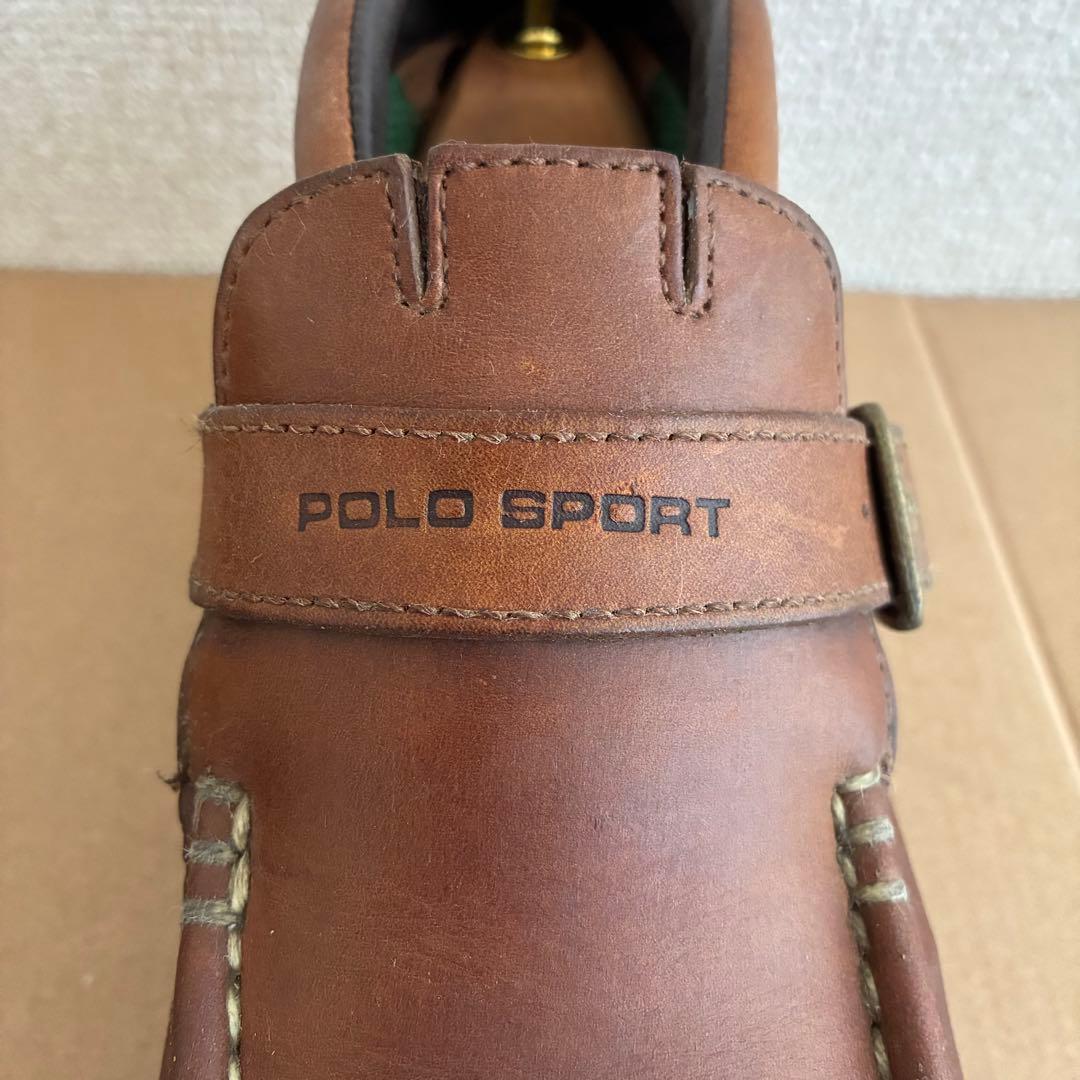 靴 90's POLO SPORT brown leather boots