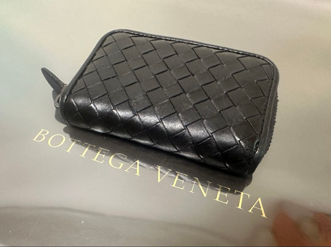 【付属品付】ボッテガヴェネタ イントレチャートケース/ラム/黒/1️⃣✨✨✨