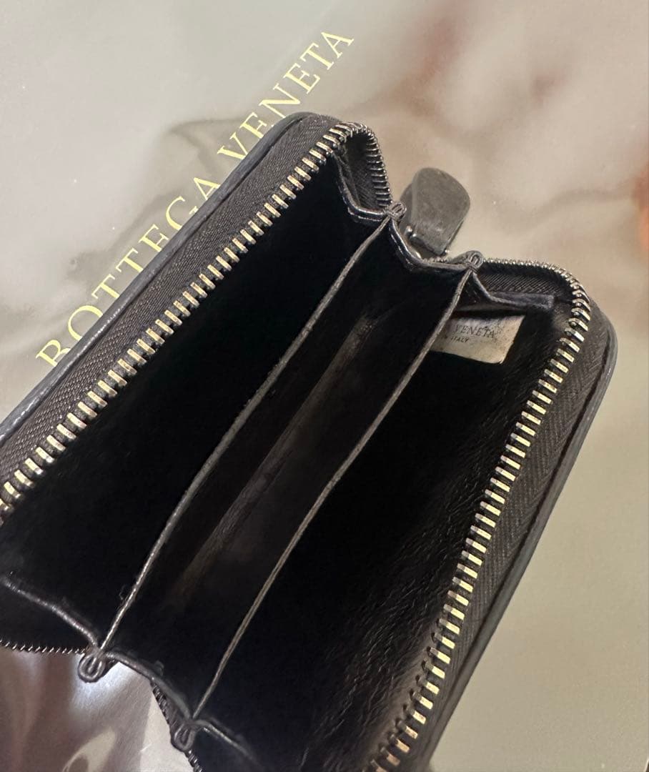 【付属品付】ボッテガヴェネタ イントレチャートケース/ラム/黒/1️⃣✨✨✨