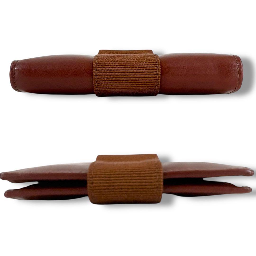 極美品✨Salvatore Ferragamo ヴァラリボン 2つ折り財布 茶