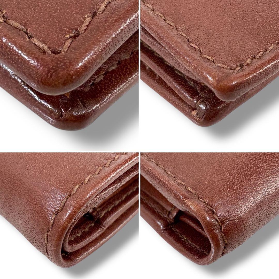 極美品✨Salvatore Ferragamo ヴァラリボン 2つ折り財布 茶