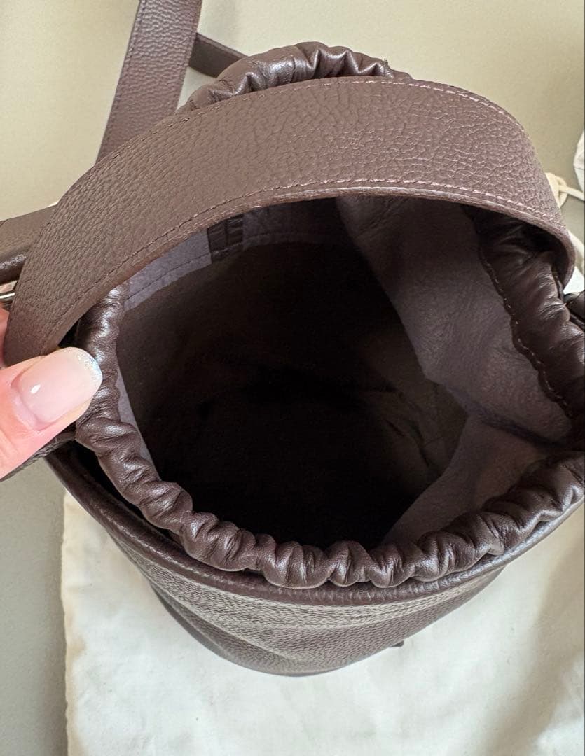 【美品】thehighlights 'pot large' wood brown