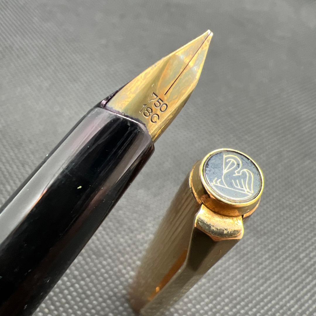 ペリカンPELIKAN30 ロールゴールド万年筆 18c750 GEMERNY