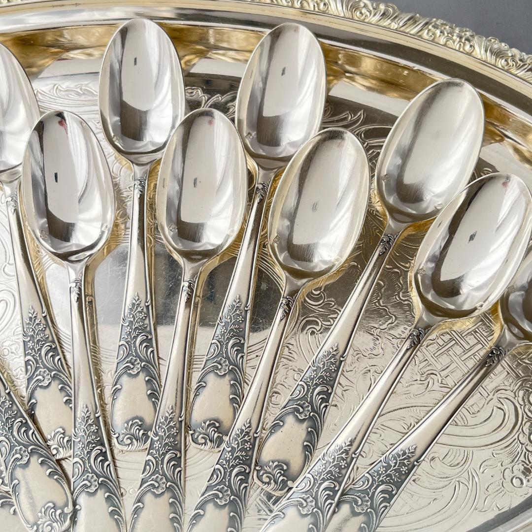 【仏蘭西】ルイ15世様式 コーヒースプーン 12本　Louis XV 14cm