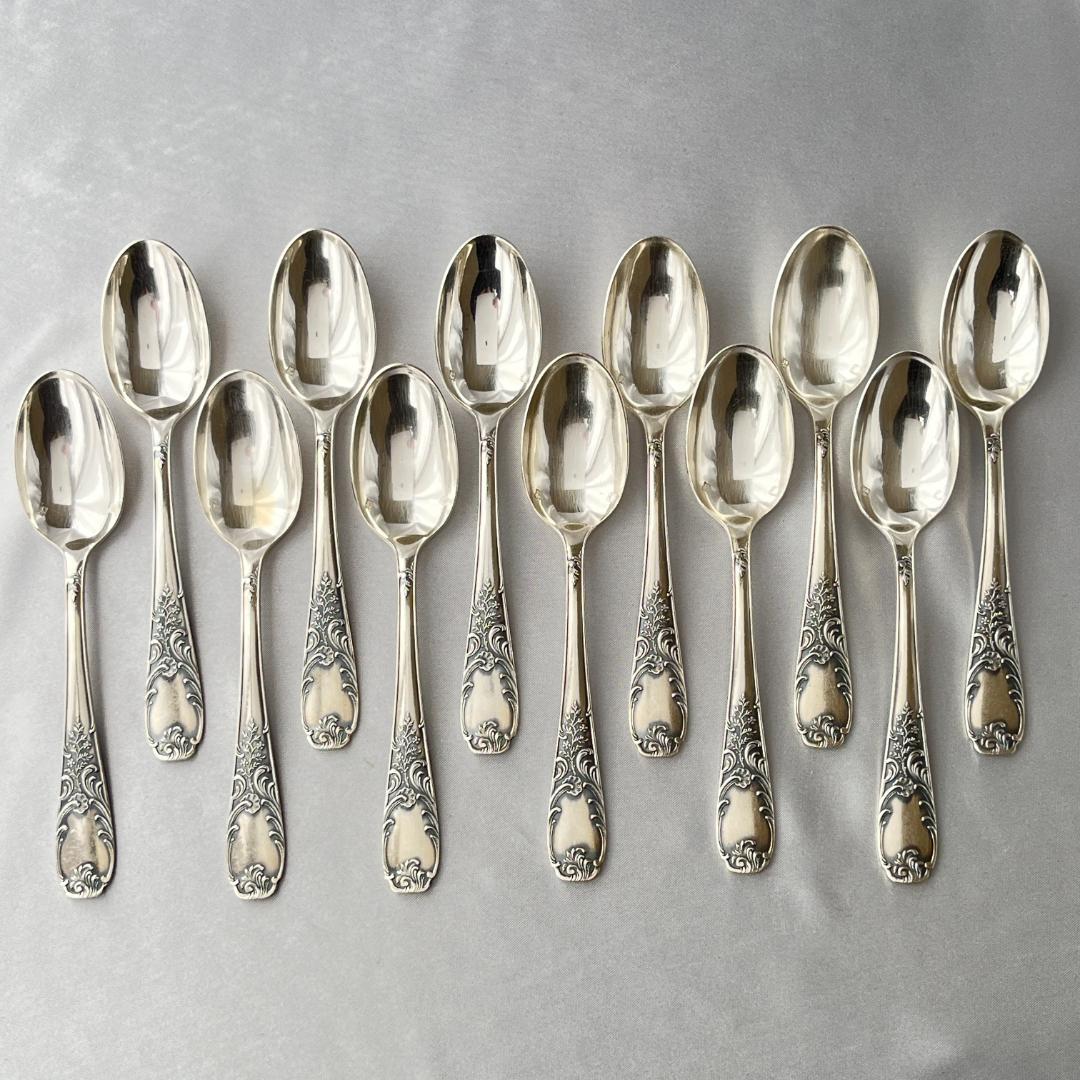 【仏蘭西】ルイ15世様式 コーヒースプーン 12本　Louis XV 14cm