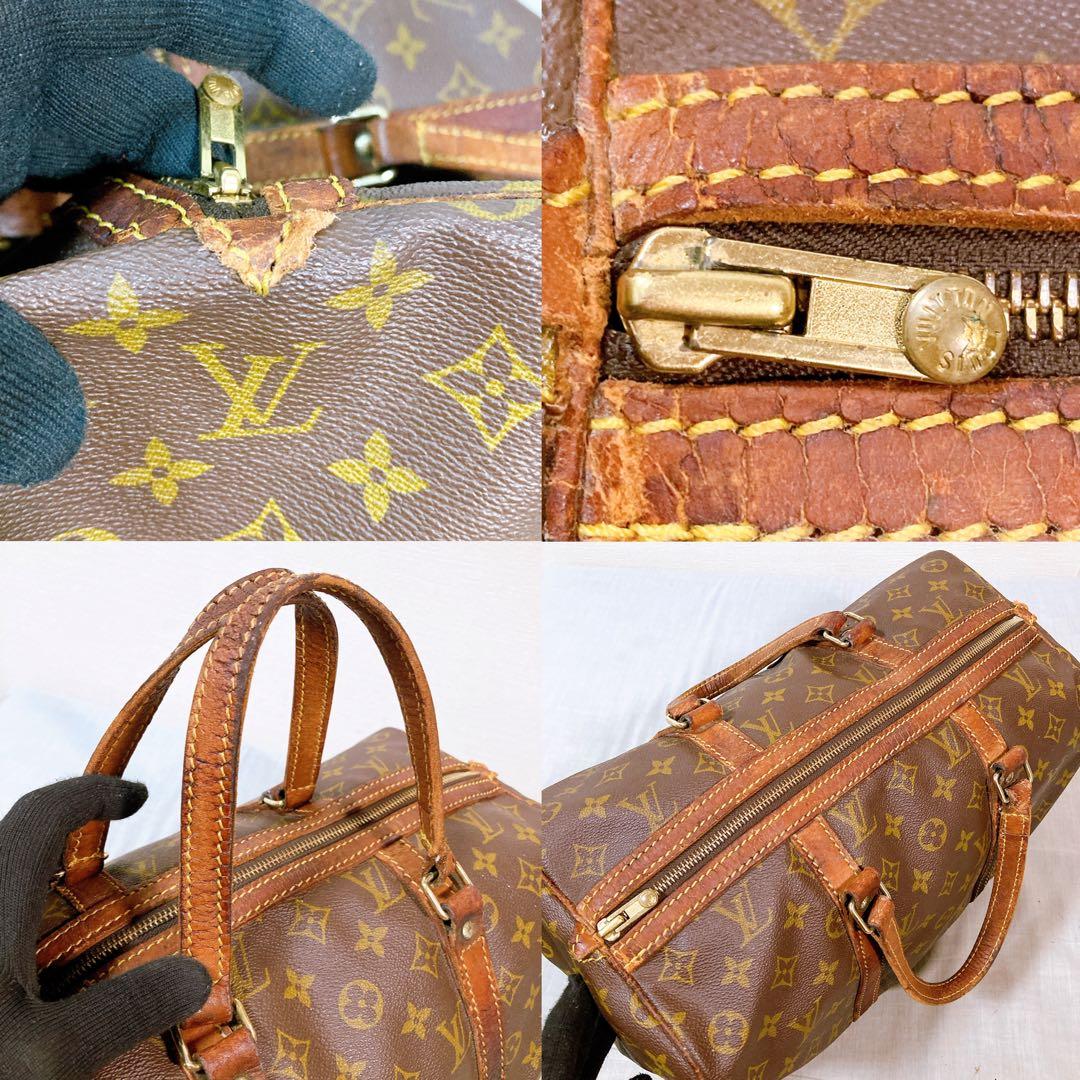 739 ルイヴィトン モノグラム　ハンドバッグボストンバッグ　サックスプール35