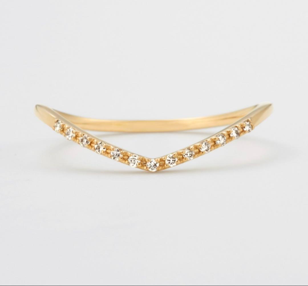 ま*ー様 agete K18 ダイヤモンドリング