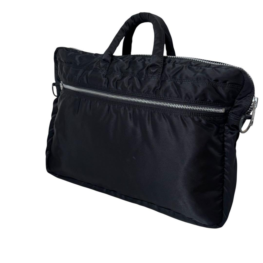 【美品】 ポーター タンカー ブリーフケース ブラック ナイロン 黒