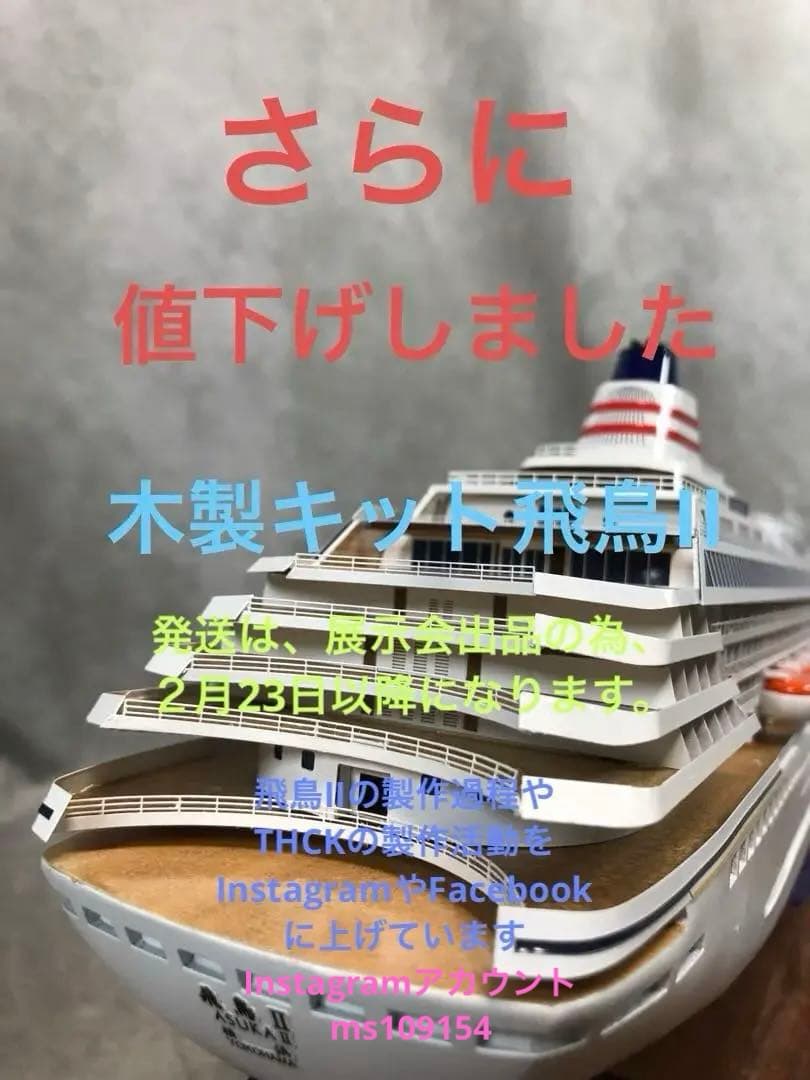 飛鳥II 1/350 木製キット完成品