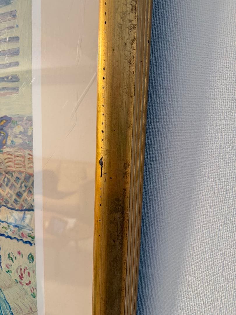 Leslie Sayour サイン入り 花の静物 版画 限定XLVII/C 額装