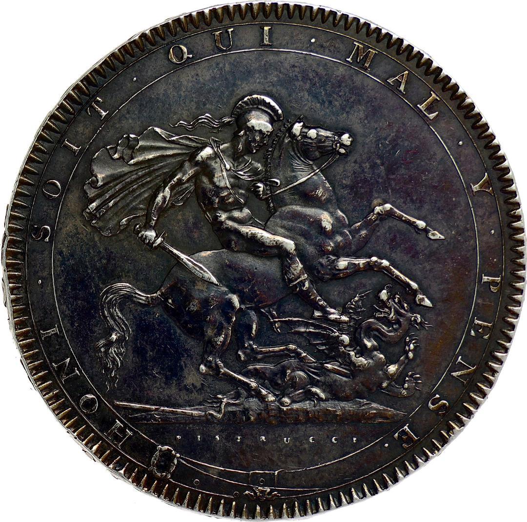 1764年 ロシア ルーブル銀貨　＆　1818年イギリスクラウン銀貨