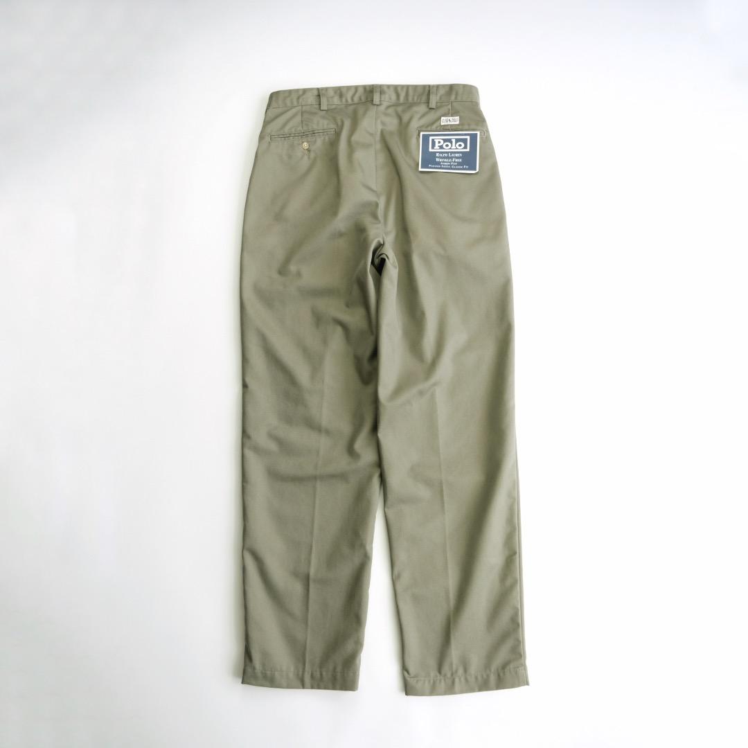 ラルフローレン　90s ツータックチノパンツ　34×32 デッドストック