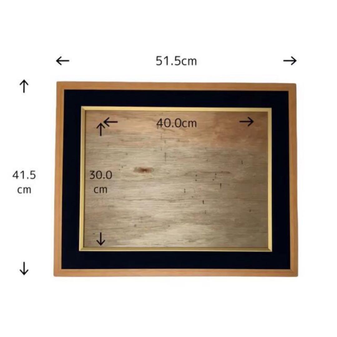 【すぐ発送】東京文化刺繍専用額3号木地 高級額縁 紺 別珍 Art 新品未使用