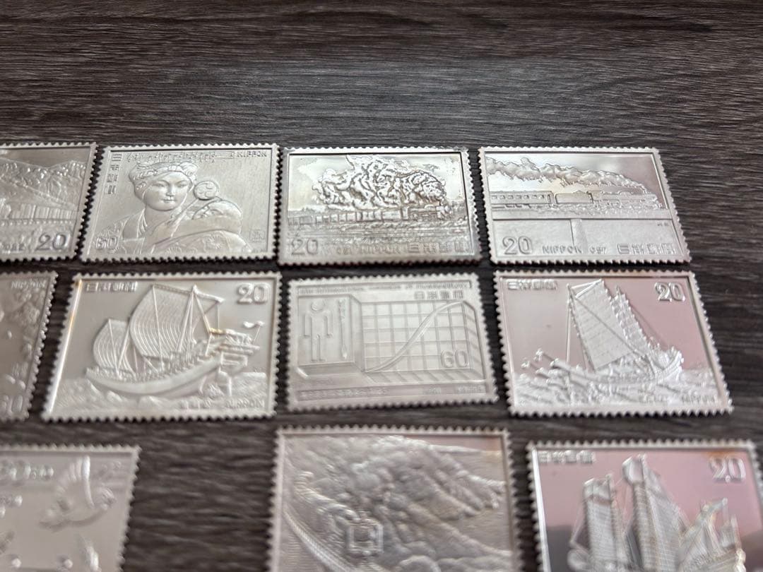 銀製品 日本郵便 コレクション 銀 切手58ｇ