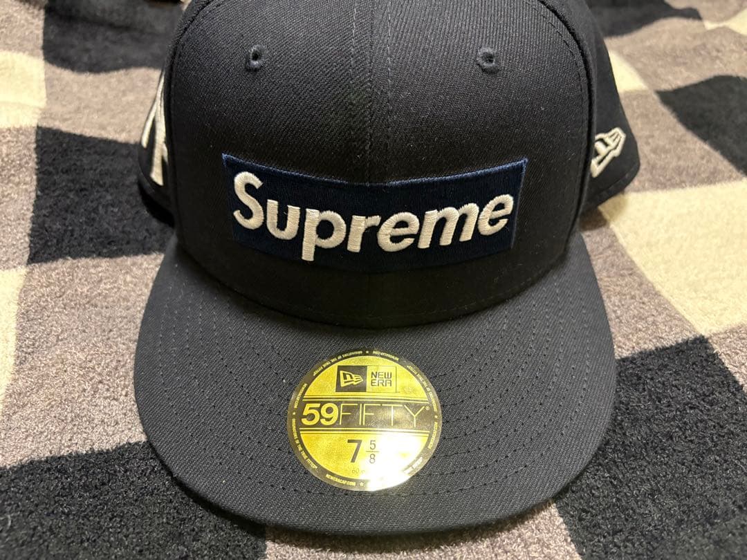 Supreme new era 59FIFTY 7 5/8 ネイビー