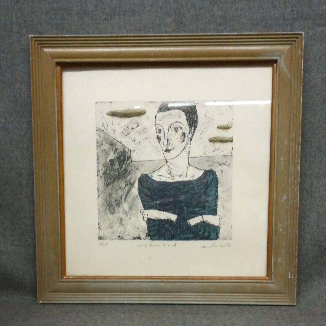 額装  額絵  リトグラフ  サインあり  アート