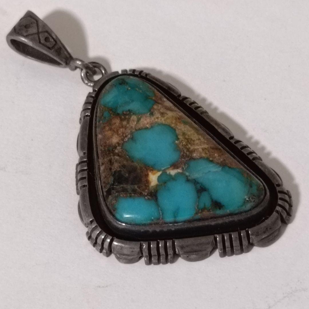 NAVAJO ナバホ RCC シルバー ターコイズ ネックレス ペンダント