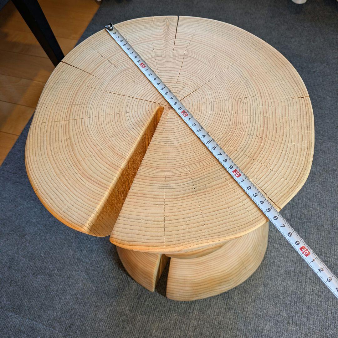 はりーさん　　　檜　大型　丸太　椅子　スツール　テーブル　高さ約46㎝