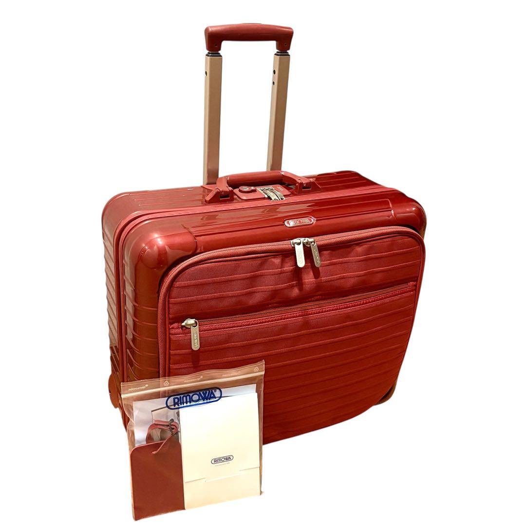 美品 リモワ サルサデラックス ハイブリッド 32Ｌ オリエンタルレッド　2輪