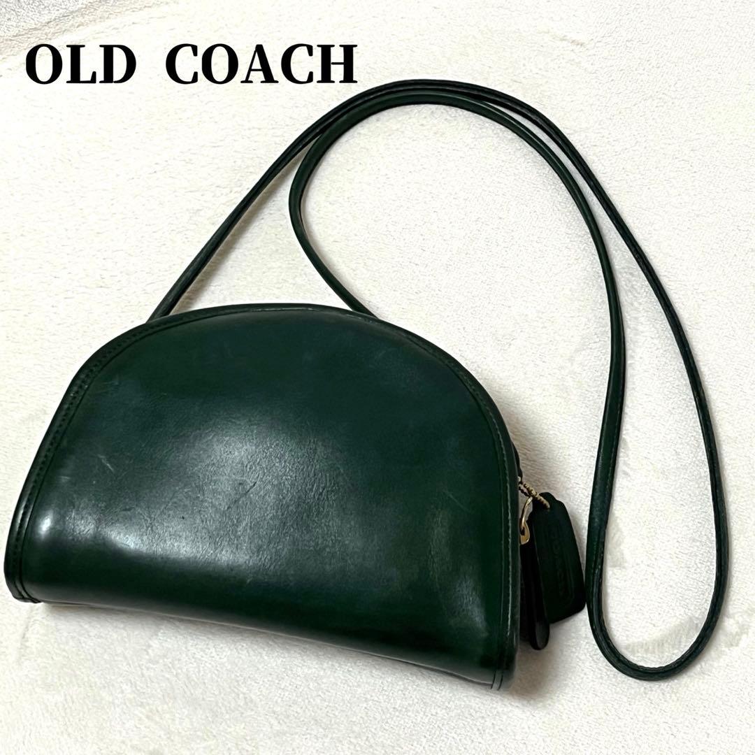 オールドコーチ　ショルダーバッグ　グリーン　ハーフムーン　三日月　USA