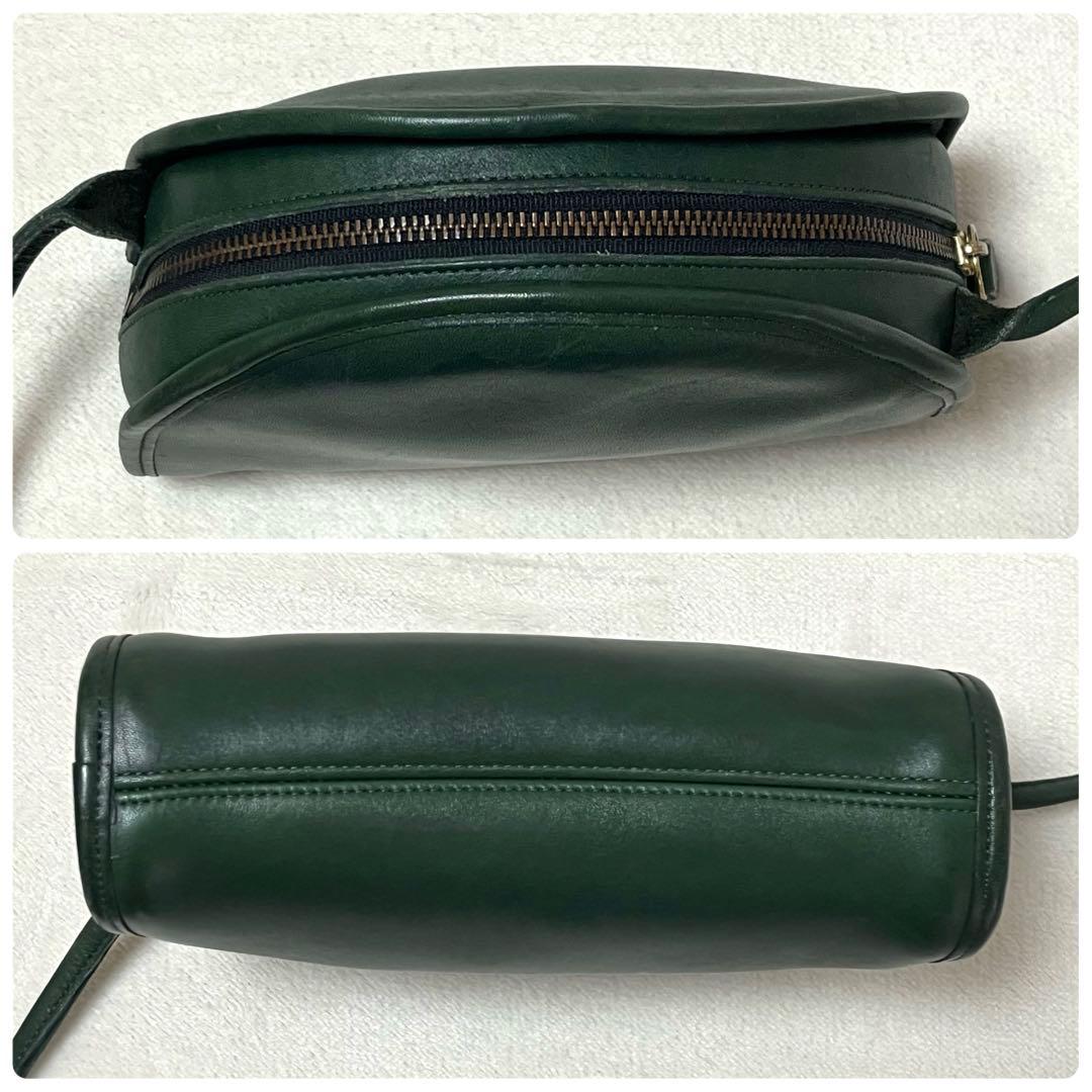 オールドコーチ　ショルダーバッグ　グリーン　ハーフムーン　三日月　USA