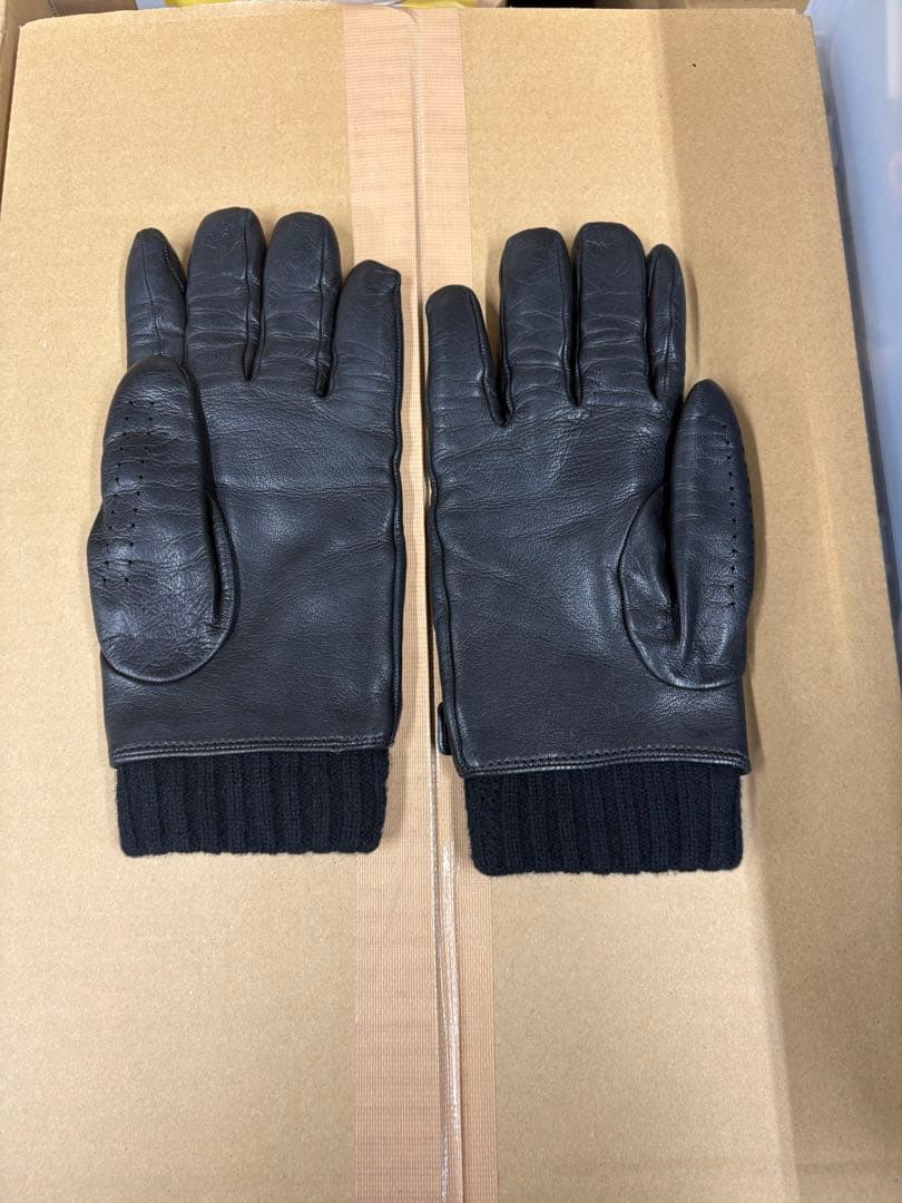 GUCCI レザーグローブ カシミヤ100% 裏地 総カシミヤ イタリア製