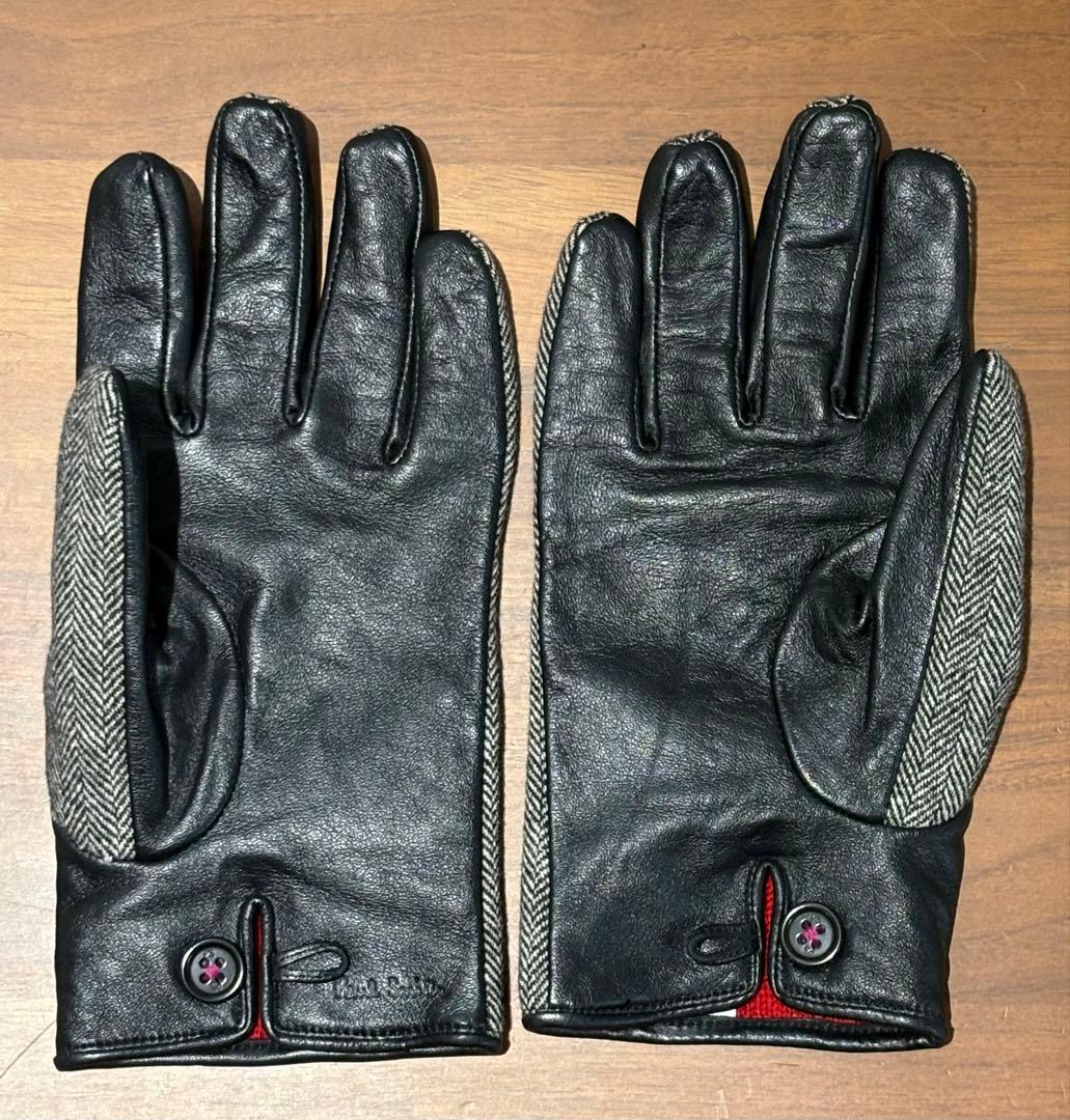 ポールスミス Paul Smith グローブ 手袋 ラムレザー ウール カシミヤ