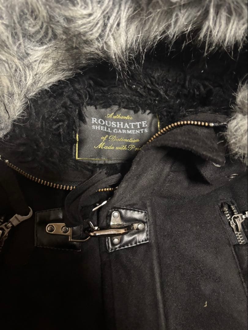 値下げしましたarchiveスエード調ジャケットコートファーお兄系y2kグランジ