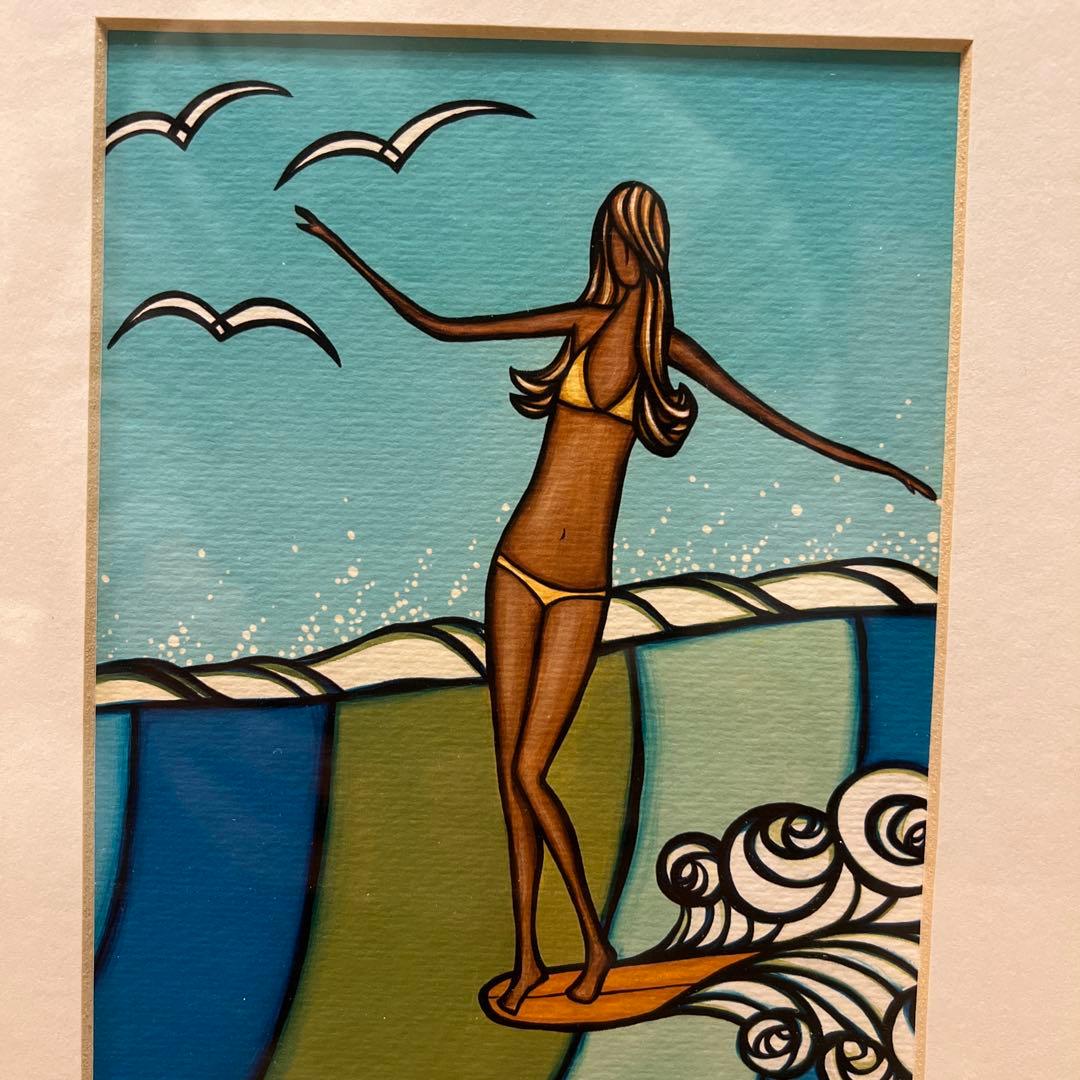 ヘザーブラウン Heather Brown ビーチアート フレーム・額縁付き