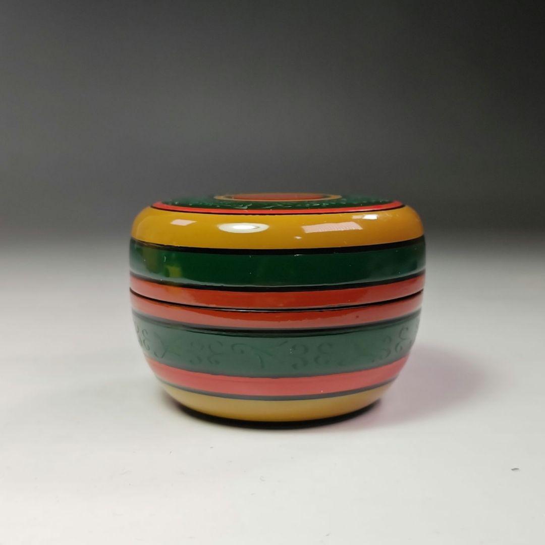 イ453 棗『筑城筑良造』『独楽塗　平棗　共箱』茶道具　漆塗