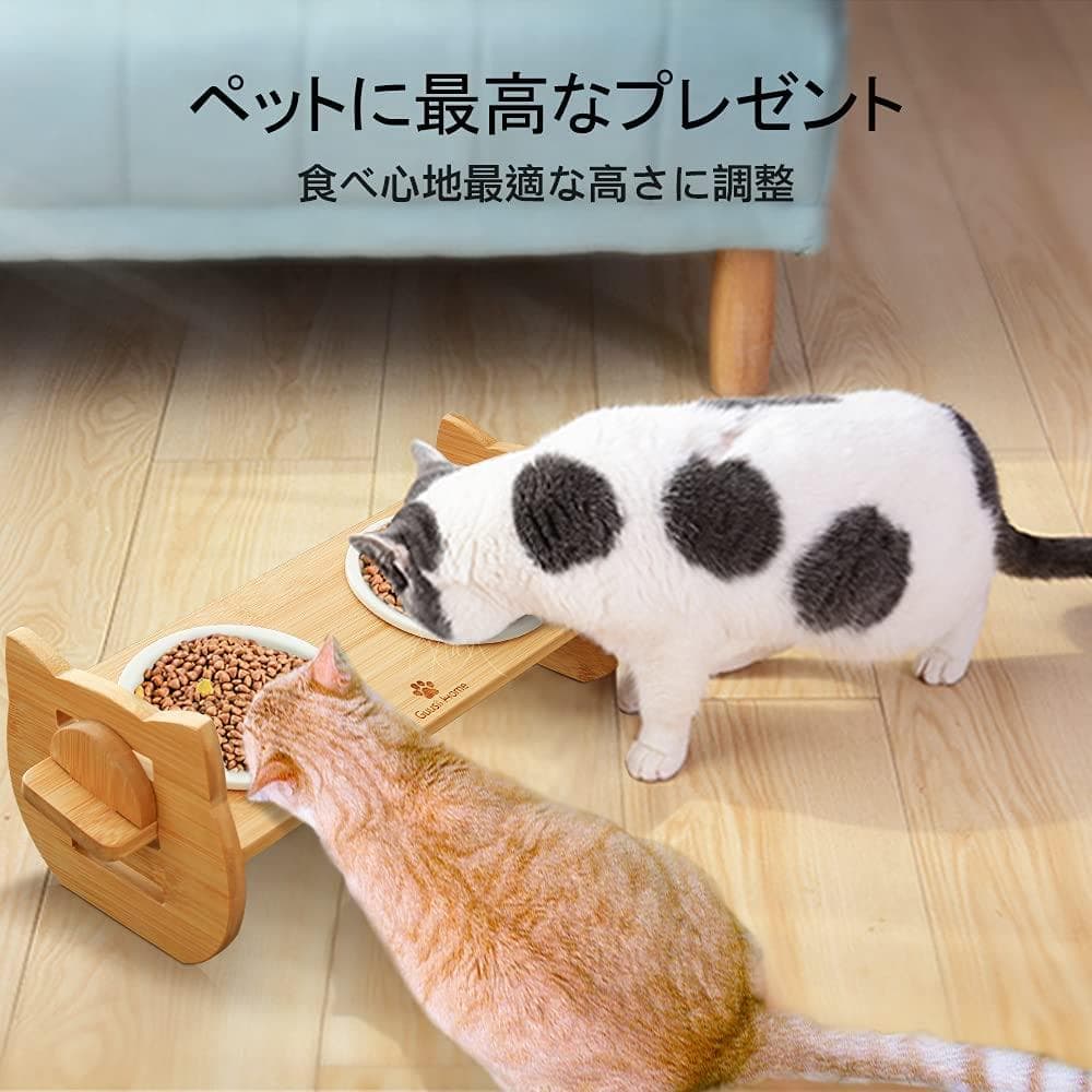 猫型 木製 ボウル 健康面と利便性を考慮した設計 食器