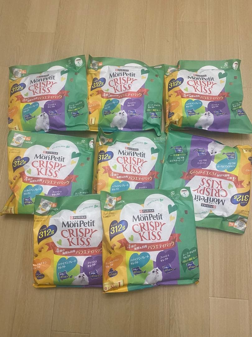 ④ モンプチ　クリスピーキッス　バラエティパック　8袋セット