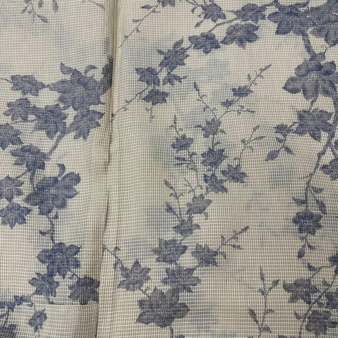 竺仙 絹紅梅 夏着物 薄物 クリーム地 浴衣
