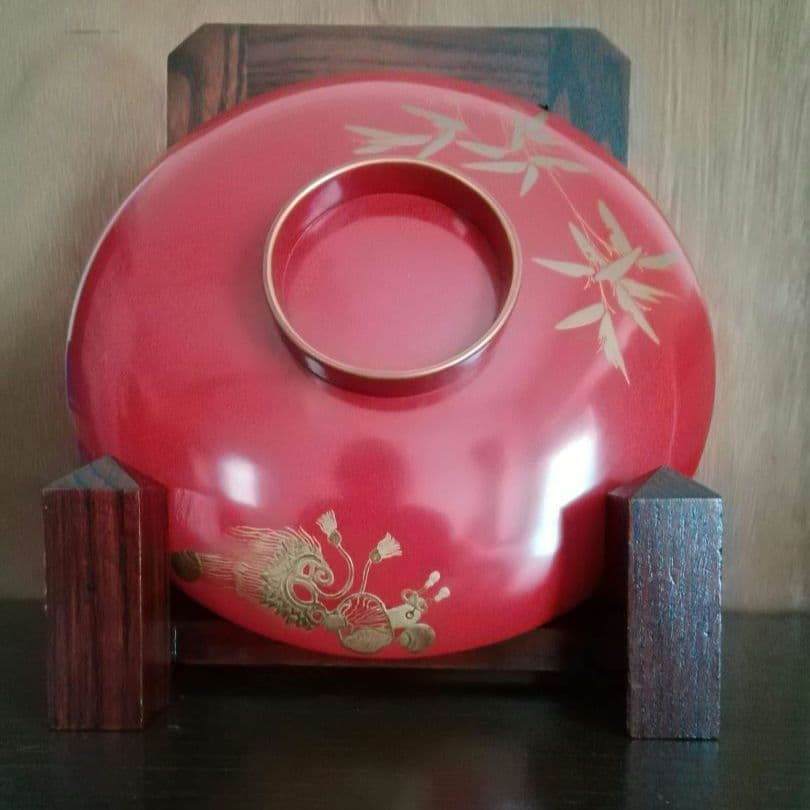 漆工芸　朱漆　金蒔絵　盃⑤　江戸から明治時代　七組盃のひとつ