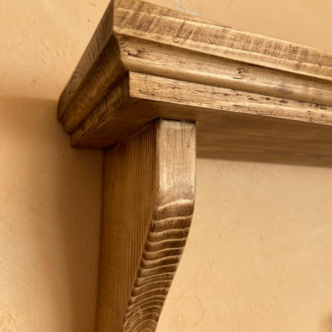 木製 2段シェルフ 曲線デザイン 2台