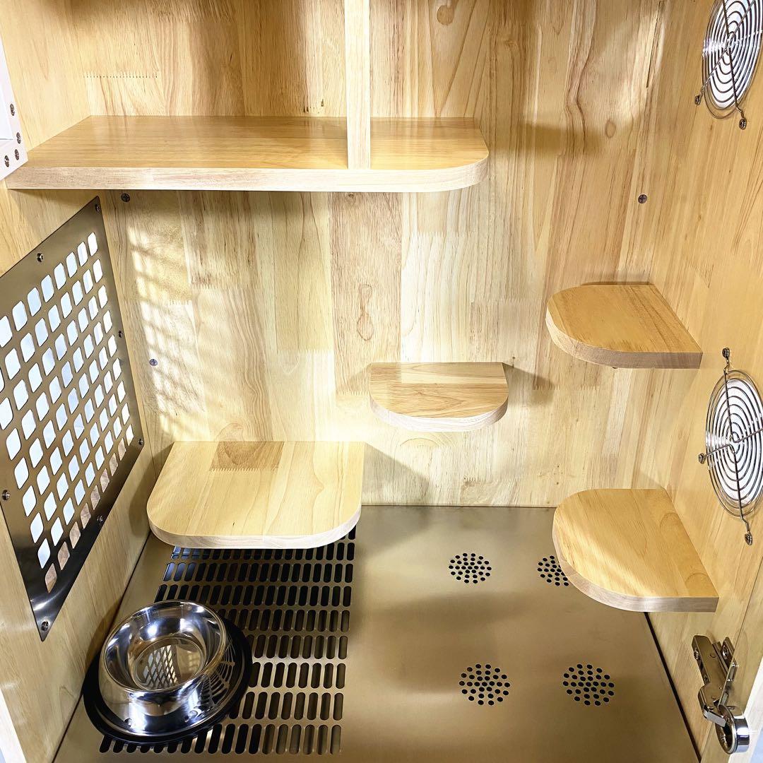 チンチラゲージ　小動物飼育ケージ 高級木製（オーク材） 80㎝[組み立て完成品]