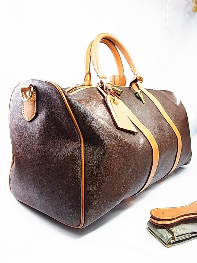 正規品美品ETRO エトロ ボストンバッグ50cm ショルダーストラップキー付