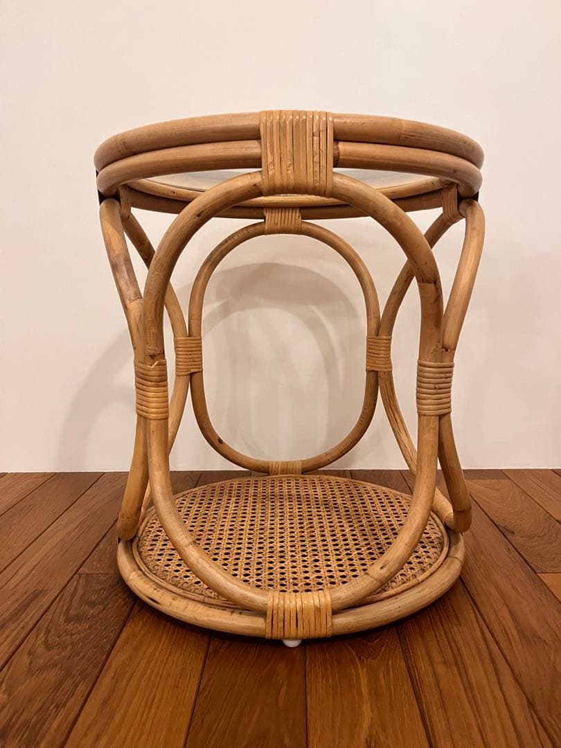 ウニコ　unico WEAVA(ウィーバ)　 サイドテーブル ラタンテーブル