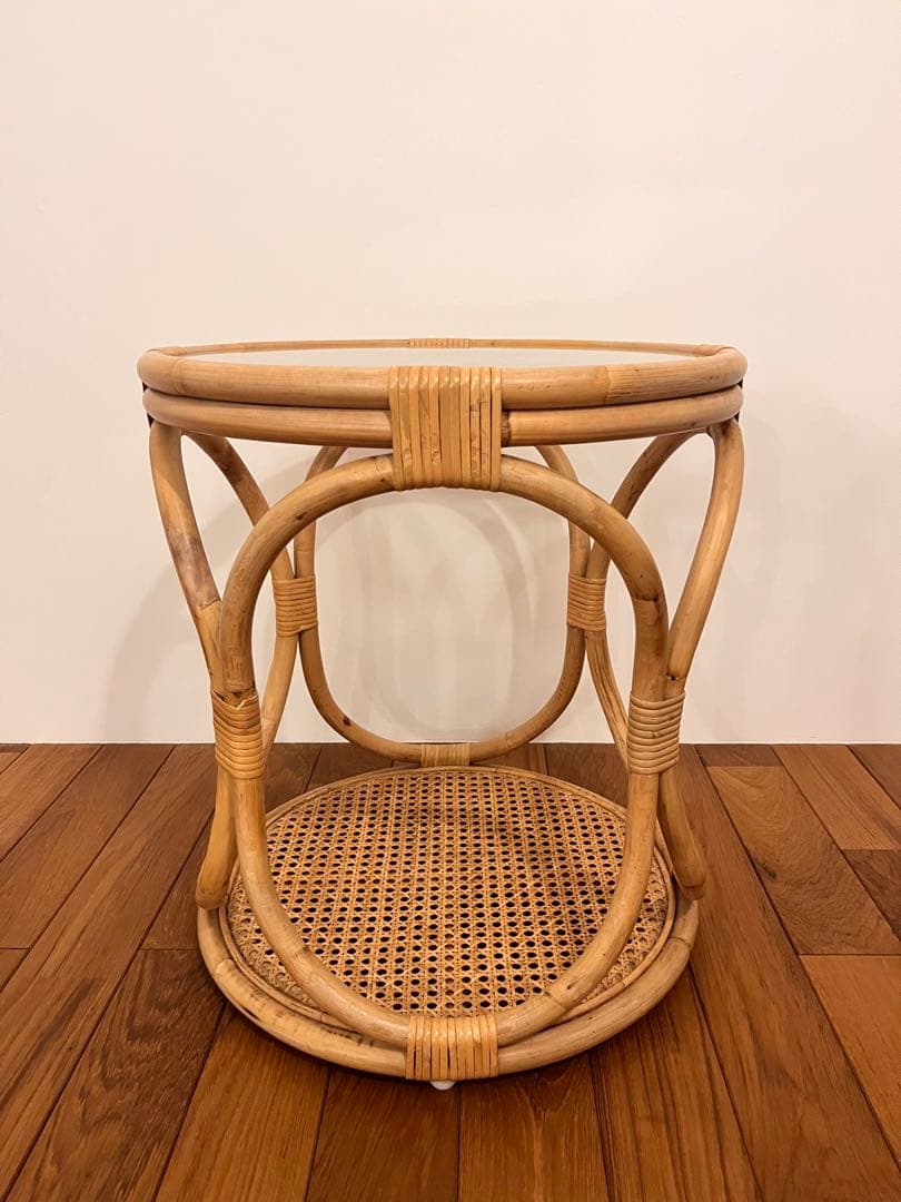 ウニコ　unico WEAVA(ウィーバ)　 サイドテーブル ラタンテーブル