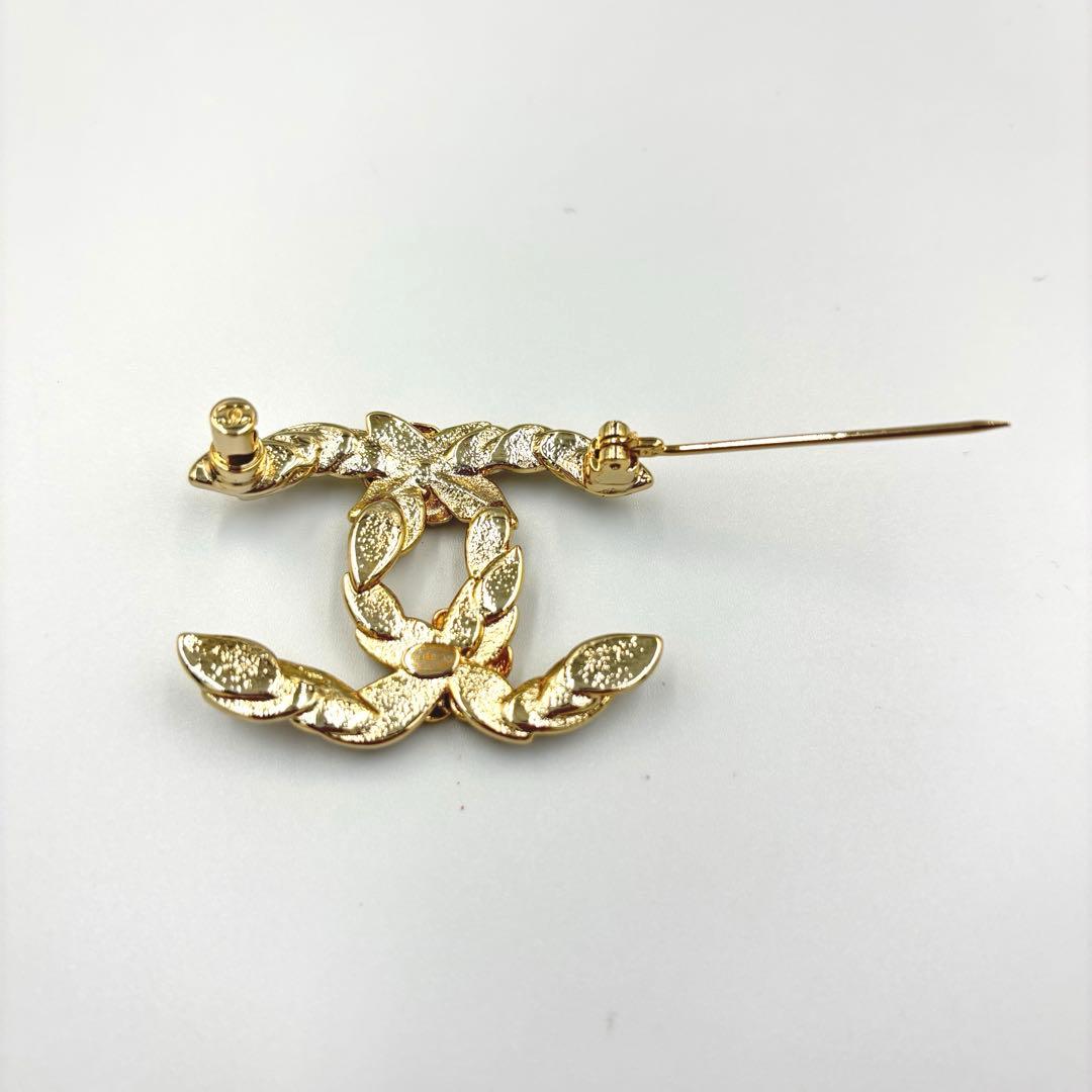 【極美品】シャネル CHANEL ブローチ ココマーク スター　ラインストーン